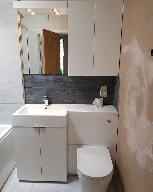 Fitted vanity and concealed cistern